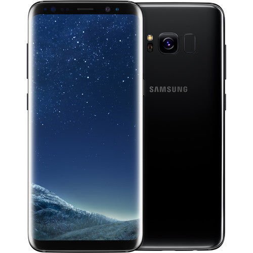 For Parts: SAMSUNG GALAXY S8 64GB VERIZON LOCK SM-G950U -BLACK CRACKED SCREEN/LCD