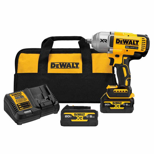 DEWALT 20V MAX XR 1/2 In High Torque Impact Wrench Hog Anvil DCF900GP2A - Yellow Like New