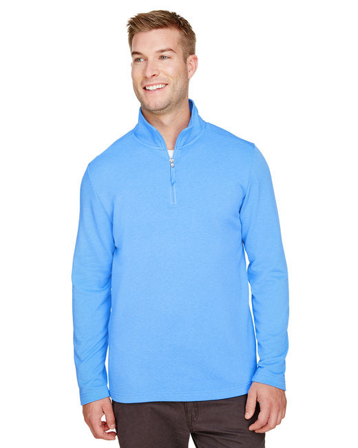 UC792 UltraClub Men's Coastal Pique Fleece Quarter-Zip New