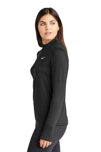 DH4951 Nike Women's Dri-Fit Element Long Sleeve Black/White L Like New