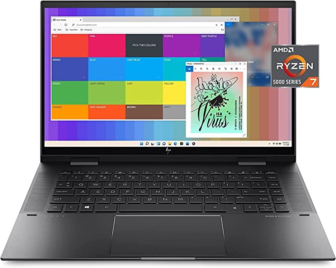 HP Envy x360 2IN1 15.6" 1920X1080 FHD TOUCH R7-5825U 16GB 512GB SSD - BLACK Like New