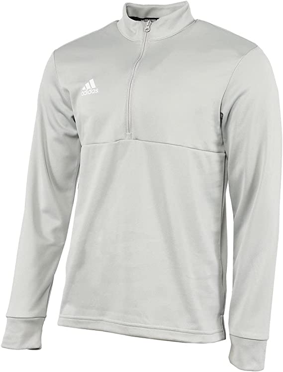 FT3319 Adidas Men's Team Issue 1/4 Zip Pullover Team College Grey/White S Like New