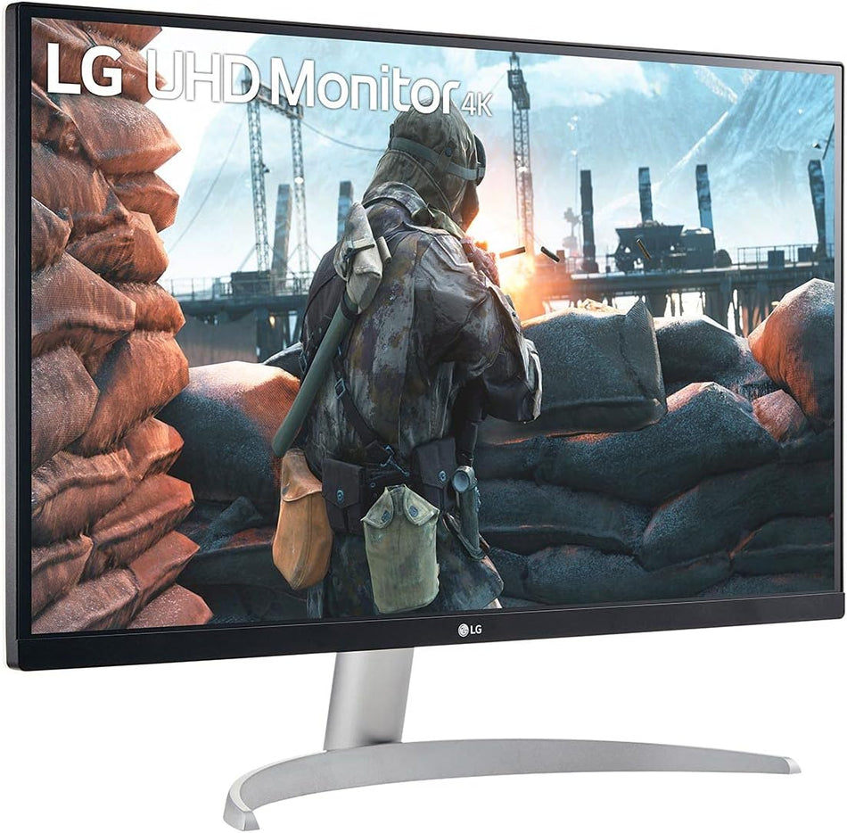 LG 27UP600-W 27" 4K UHD IPS Monitor DCI-P3 HDMI VESA - White Like New