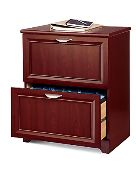 Realspace Magellan 24”W Lateral 2-Drawer File Cabinet 544707 - Classic Cherry Like New