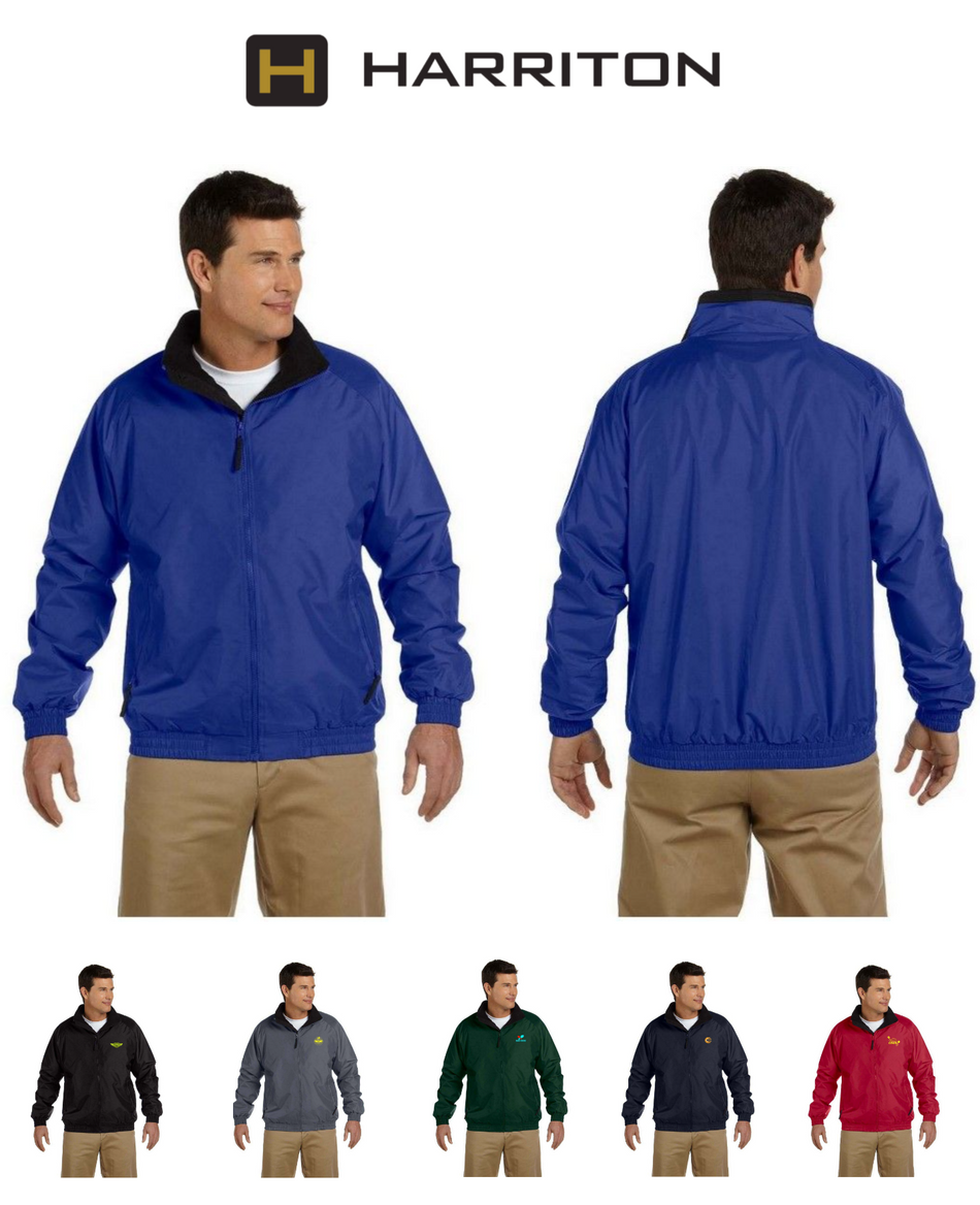 M740 Harriton Adult Fleece-Lined Nylon Jacket New