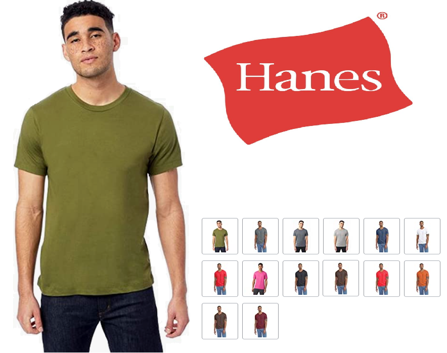 01070C Hanes Alternative Cool Blank Short Sleeve Go-To Tee New