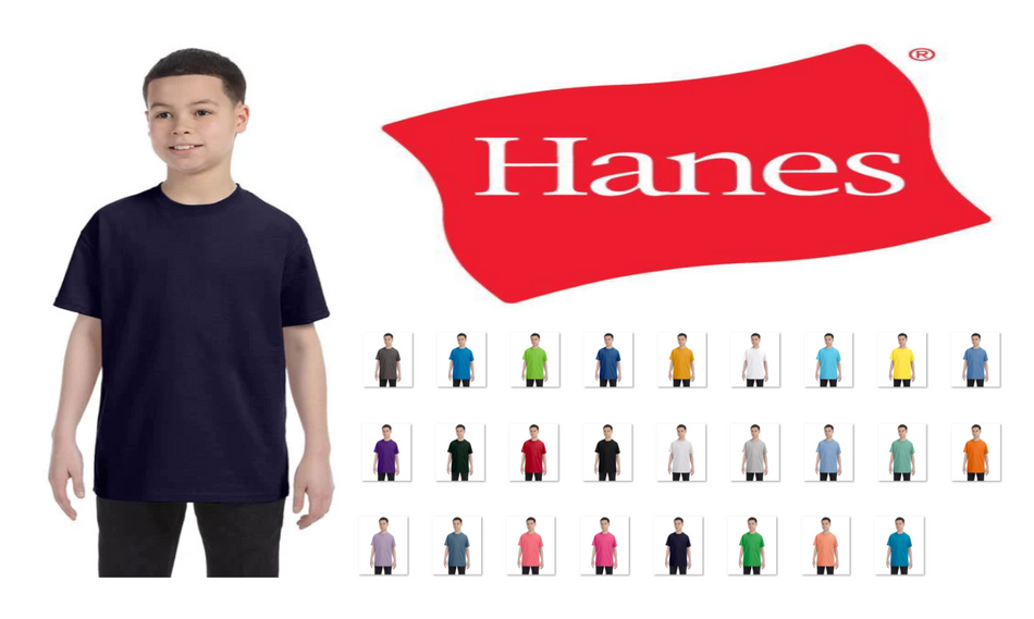 5450 Hanes Authentic Kid's Cotton T-Shirt New