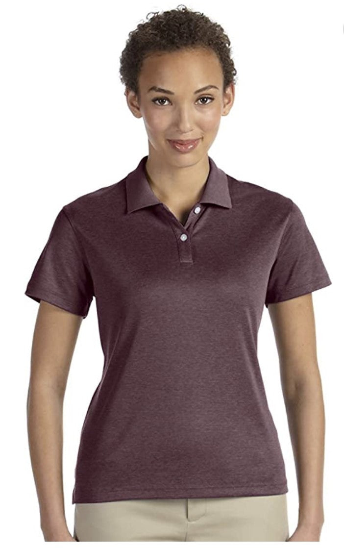 DG210W Devon & Jones Women's French Pima-Tech Jet Pique Heather Polo New