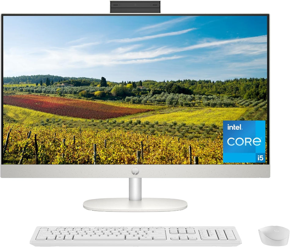 HP AIO Desktop PC, 27" FHD i5-1335U 16GB 512GB SSD, 27-cr0070 (2023) - White Like New