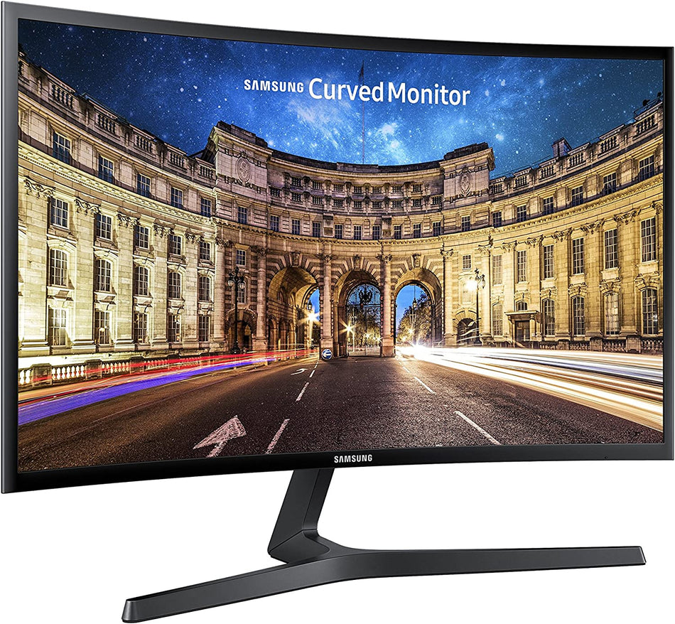 For Parts: Samsung CF390 Series 27" FHD Curved Monitor C27F390FHN Black - CRACKED SCREEN