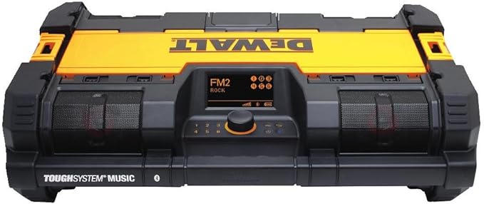 DEWALT DWST08810 ToughSystem Music Player with Charger - Yellow/Black Like New