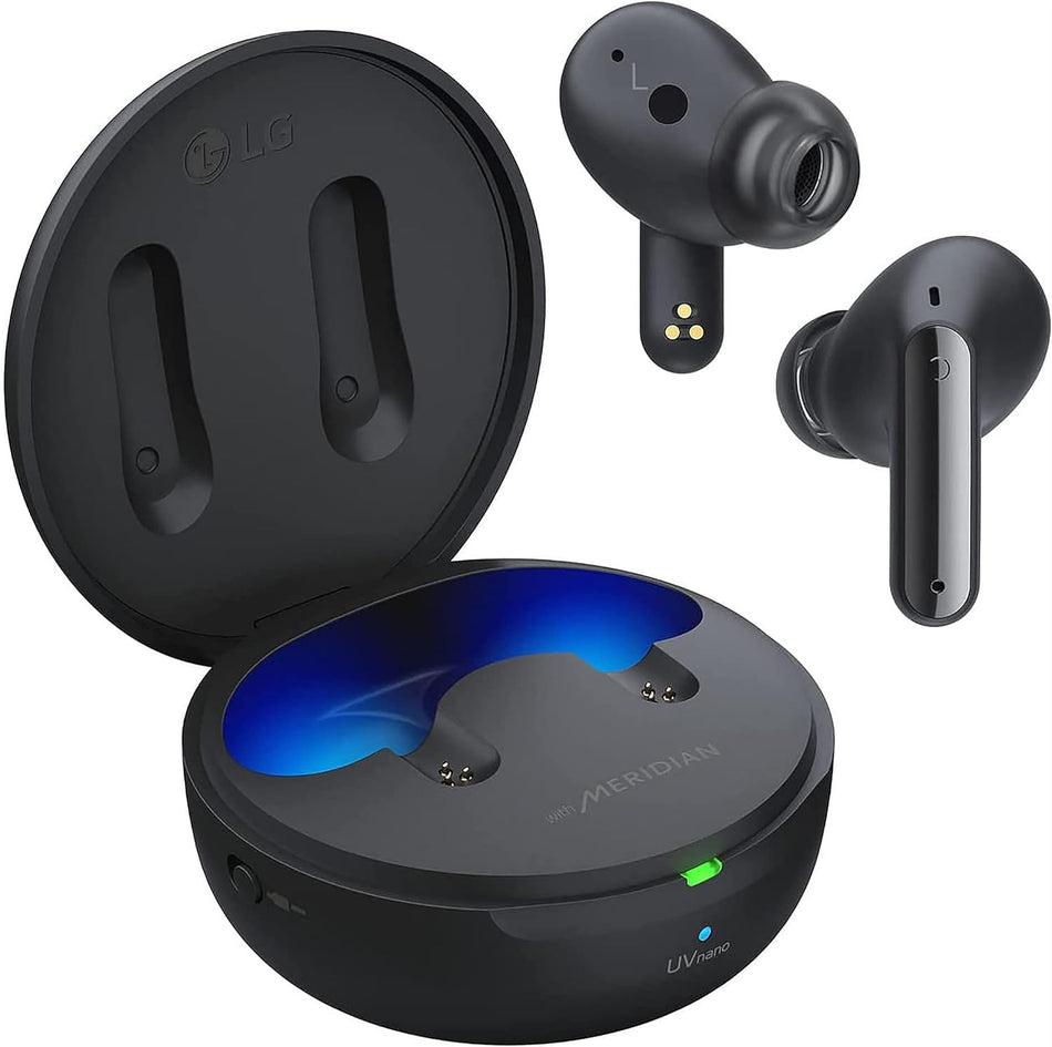 LG TONE Free True Wireless Bluetooth FP9 Earbuds with UVnano Charging Case Black Like New