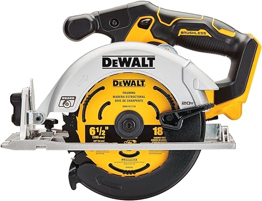 DEWALT 20V MAX* Circular Saw 6-1/2-Inch Cordless Tool Only DCS565B - Yellow Like New