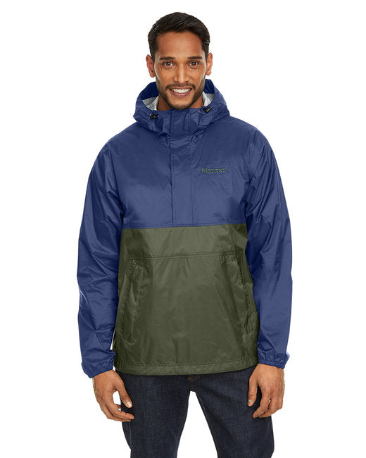 41520 Marmot Men's PreCip Eco Anorak Jacket Artic Navy/Nori L Like New