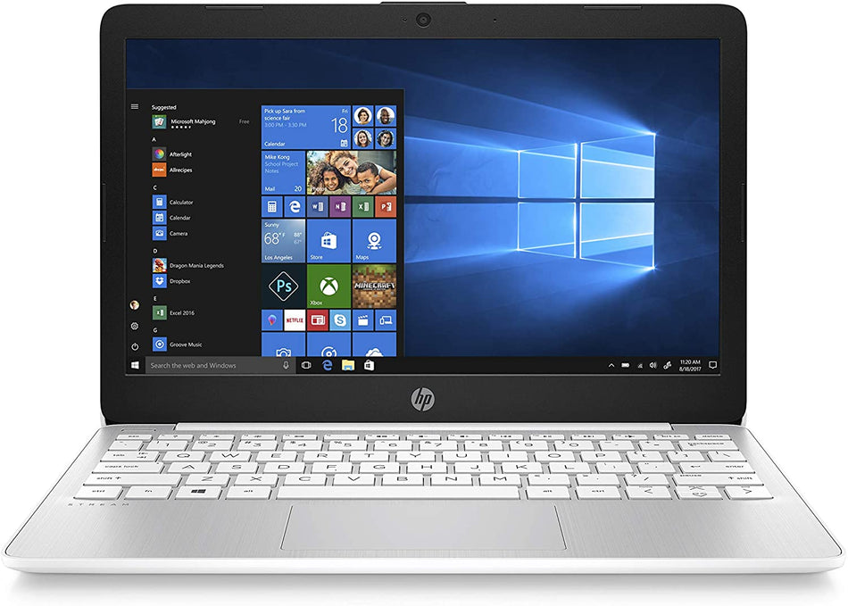 For Parts: HP Stream 11.6" HD X5-E8000 4 32 GB eMMC Diamond White BATTERY DEFECTIVE