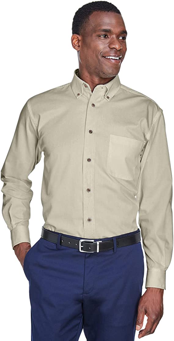 M500 Harriton Mens Easy Blend Twill Shirt New