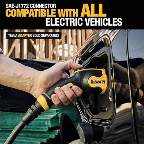 DEWALT 25 Ft Cord 48 Amp 240-Volt AC 11.5 Kw Heavy-Duty Smart Electric Vehicle Like New