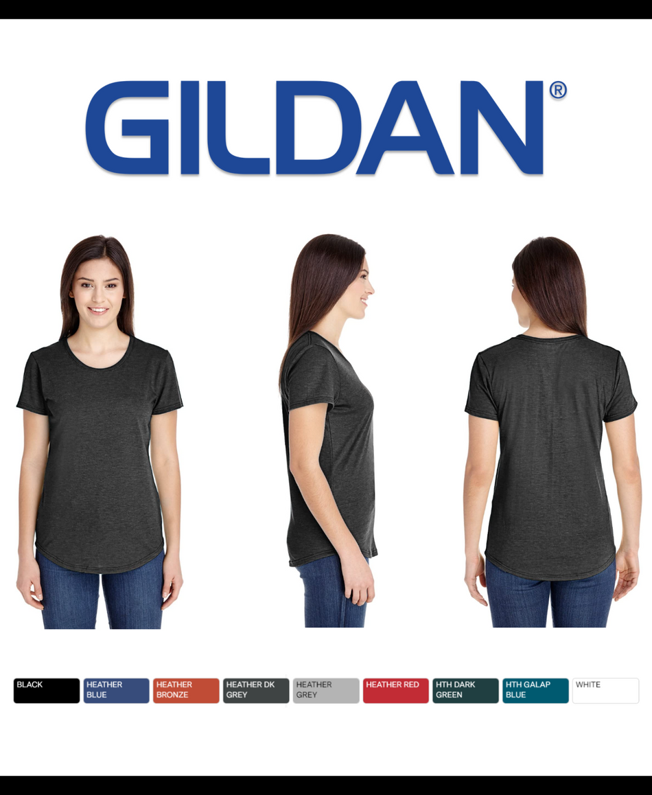 Gildan 6750L Ladies Tri-Blend Tee New