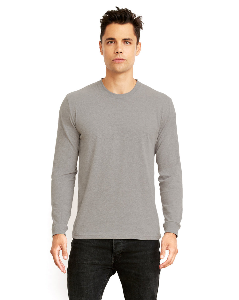 6411 Next Level Apparel Unisex Sueded Long-Sleeve Crew New