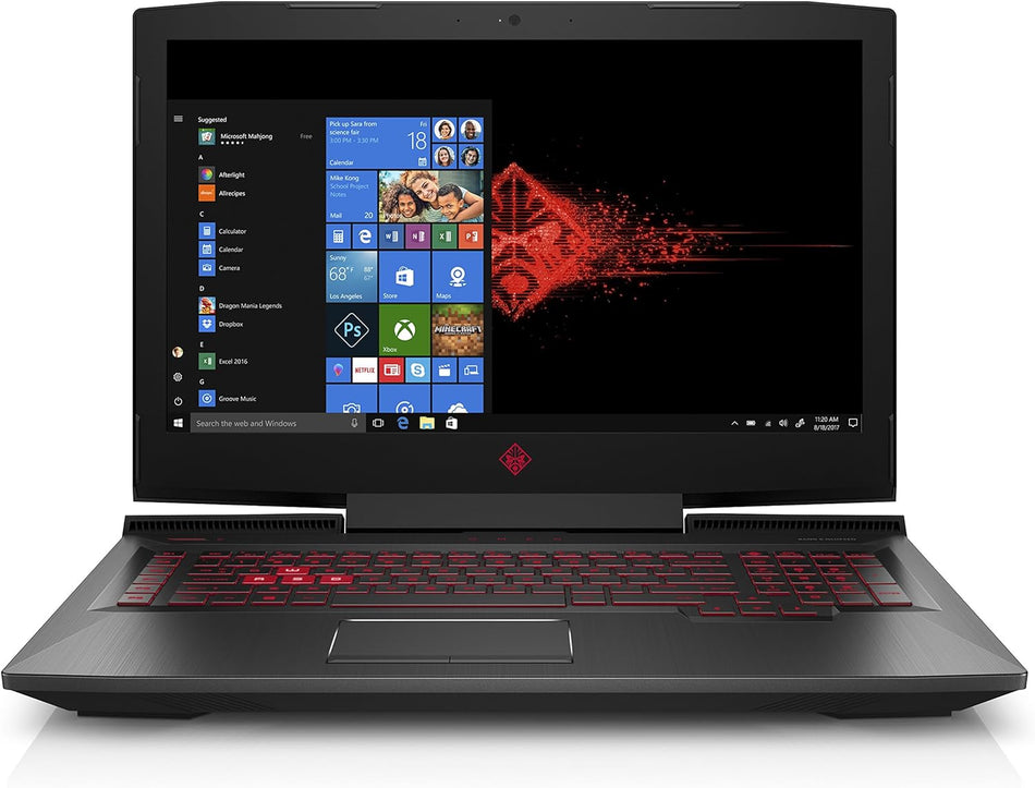 HP Omen 17-an120nr 17.3" FHD I7-8750H 16GB 128GB SSD 1TB HDD GTX 1060 - Black Like New