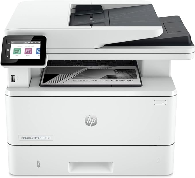 HP LaserJet Pro MFP 4101fdn Printer Ethernet/USB only 2Z618FR - WHITE Like New