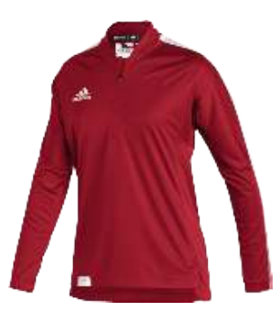 GL7903 Adidas Sideline 21 Long Sleeve Quarter Zip Knit Team Power Red/White L Like New