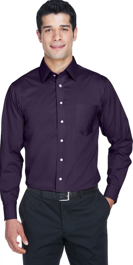 DG530 Devon & Jones Men's Woven Solid Stretch Twill Deep Purple 4XL Like New