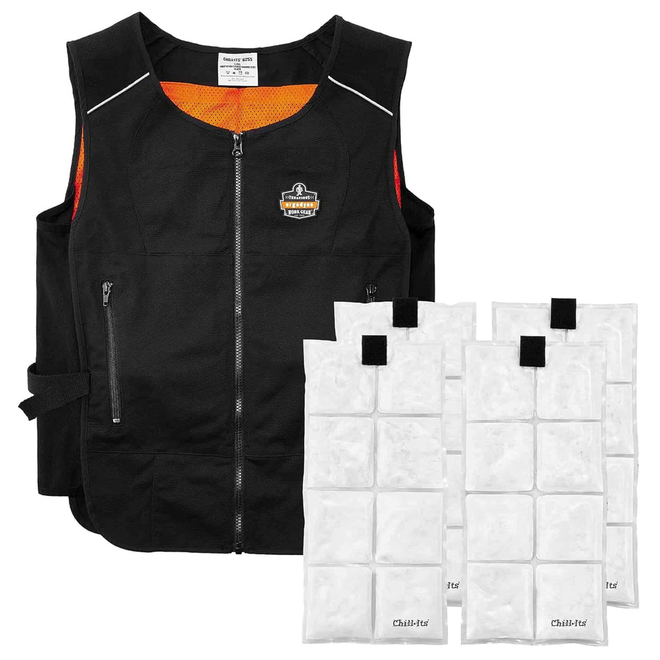 Ergodyne Chill Its 6260 Cooling Vest with Rechargeable Ice Packs SMALL/MEDIUM Like New