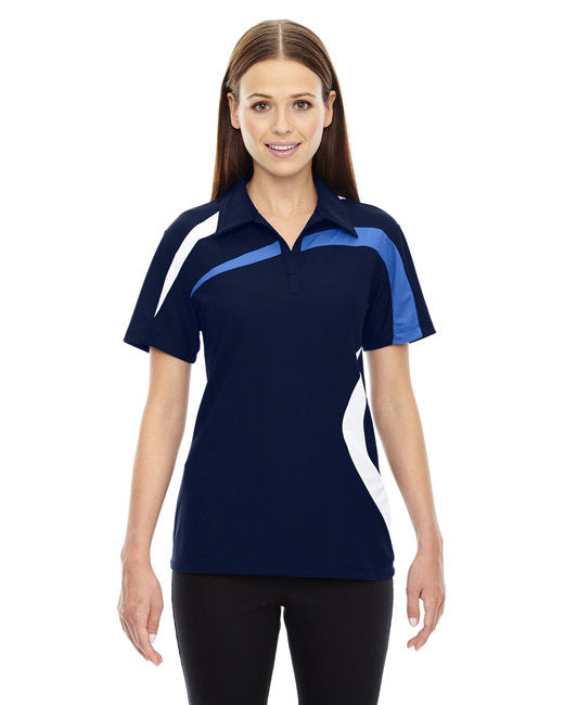 78645 North End Ladies' Performance Piqué Colorblock Polo New