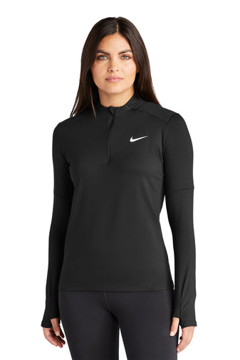 DH4951 Nike Women's Dri-Fit Element Long Sleeve Black/White L Like New