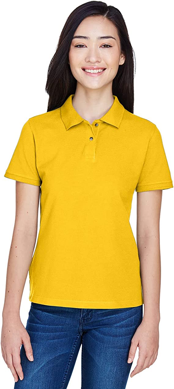 M200W Harriton Ladies Ringspun Cotton Short-Sleeve Polo New