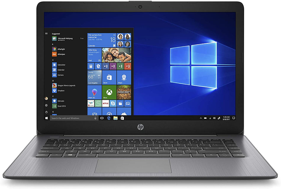 HP Stream 14-cb186nr LAPTOP 14" HD N4000 4 64 GB eMMC - Brilliant BLACK Like New