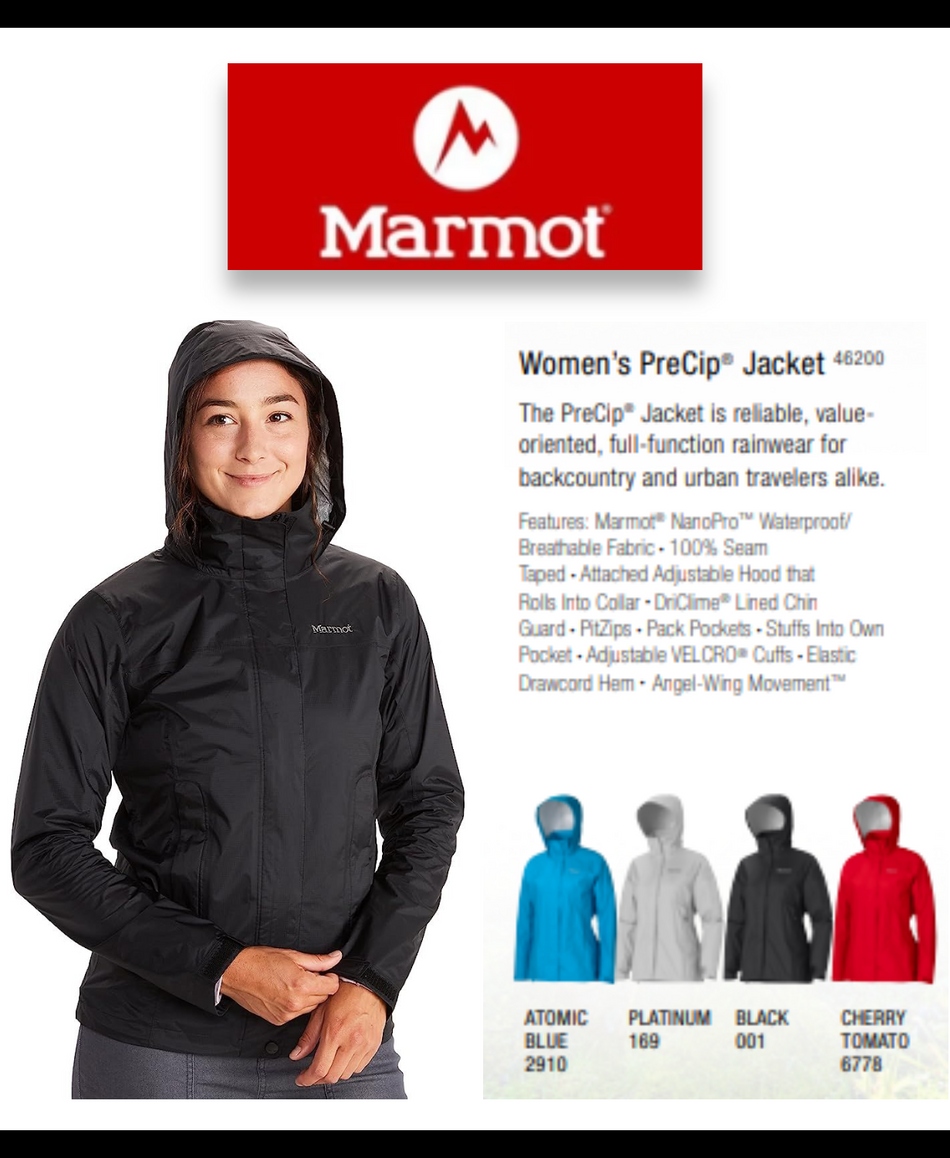 46200 Marmot Women's Precip Lightweight and Waterproof Rain Jackets