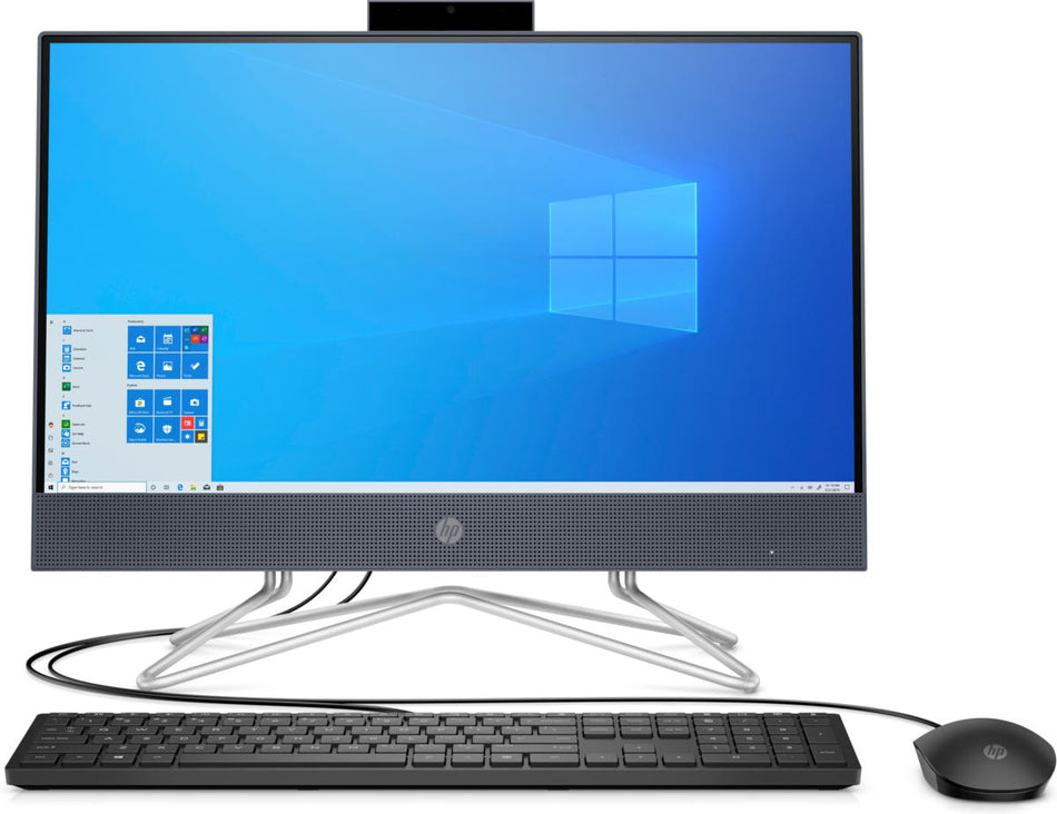 HP All-in-One Desktop Computer 21.5" FHD G5905T 4GB 256GB SSD - Blue Like New