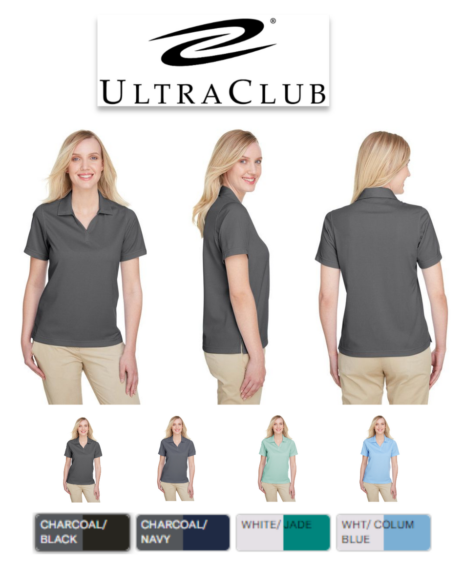 UC102W UltraClub Ladies' Cavalry Twill Performance Polo New