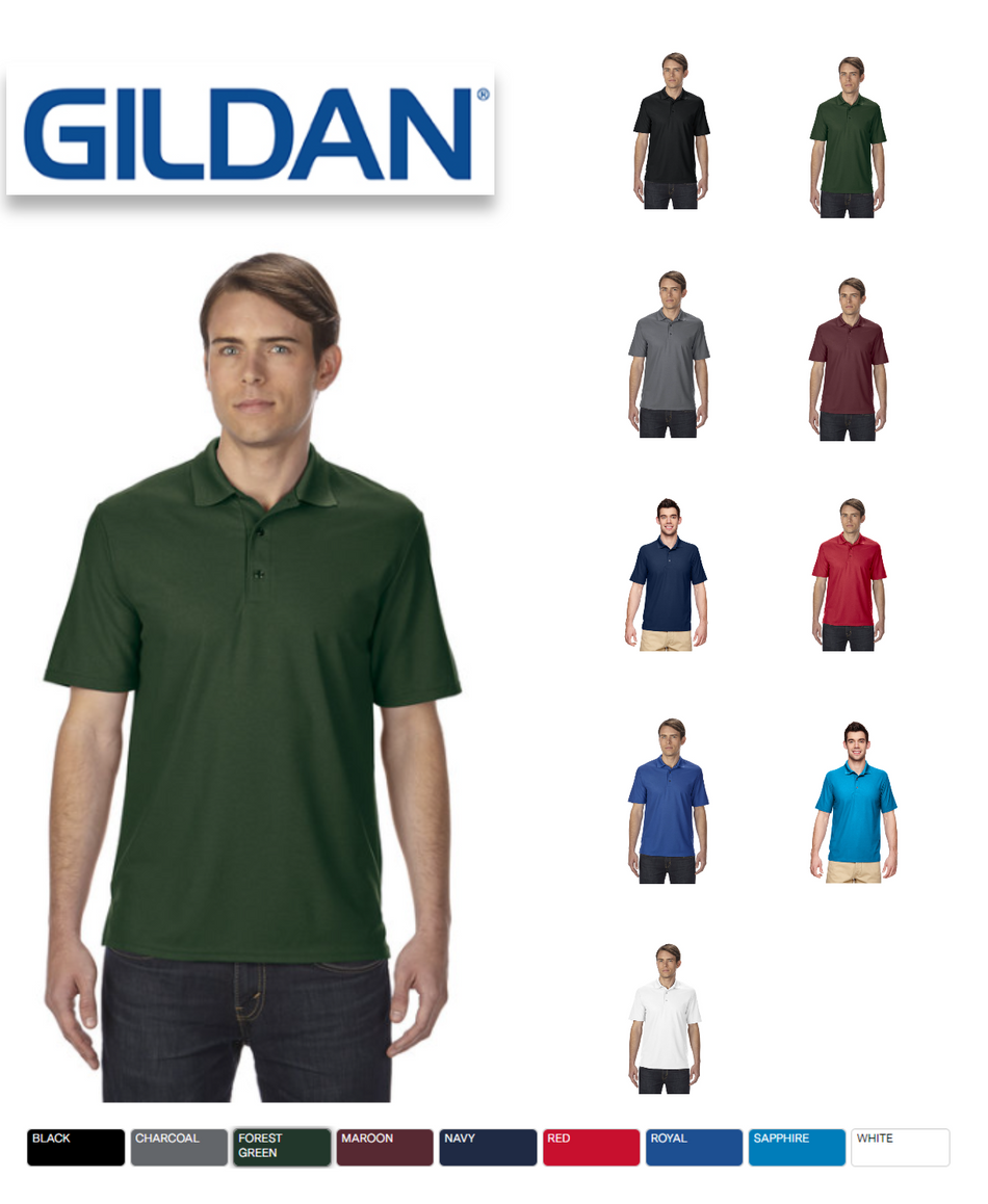 G458 Gildan Adult Performance Double Pique Polo New