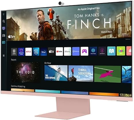 SAMSUNG 32" M80B 4K UHD Smart Monitor Streaming TV LS32BM80PUNXGO - Sunset Pink Like New