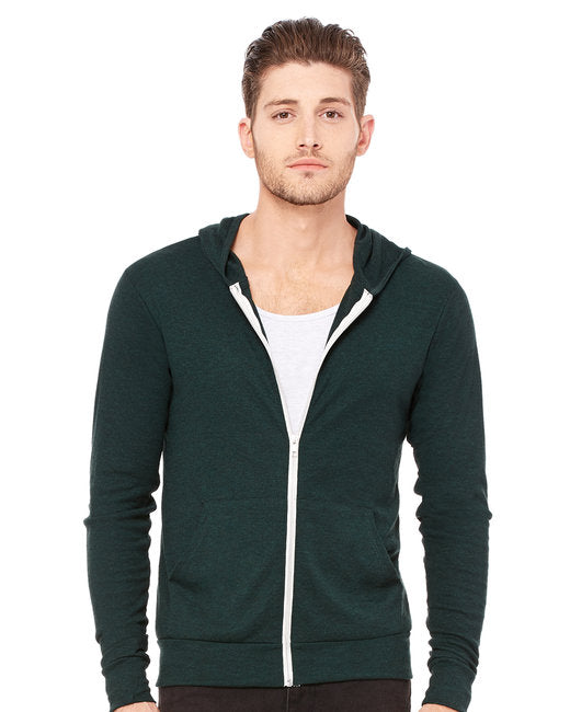 3939 Bella Canvas Unisex Triblend Full-Zip Hoodie New