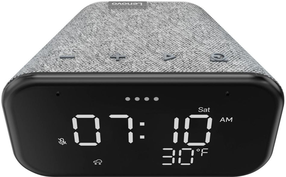 Lenovo Smart Clock Essential 4" Google Assistant ZA740005US - Soft Touch Gray Like New