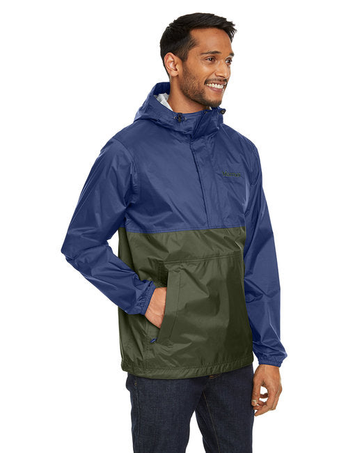 41520 Marmot Men's PreCip Eco Anorak Jacket Artic Navy/Nori L Like New