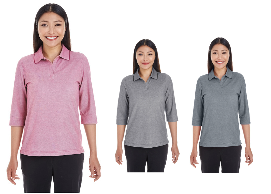 DG220W Devon & Jones Womens Pima-Tech Oxford Piqué Polo Shirt New