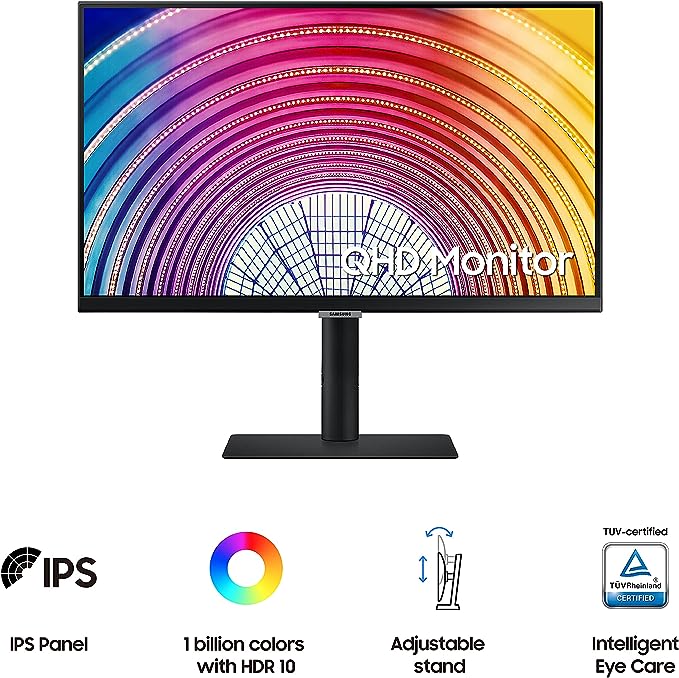 Samsung S24A600NWN 24" 16:9 75Hz QHD IPS Monitor - Black Like New