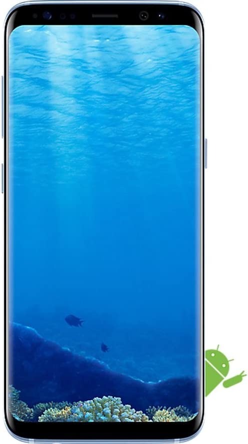 For Parts: SAMSUNG GALAXY S8 64GB UNLOCKED SM-G950U1 - BLUE - CRACKED SCREEN/LCD