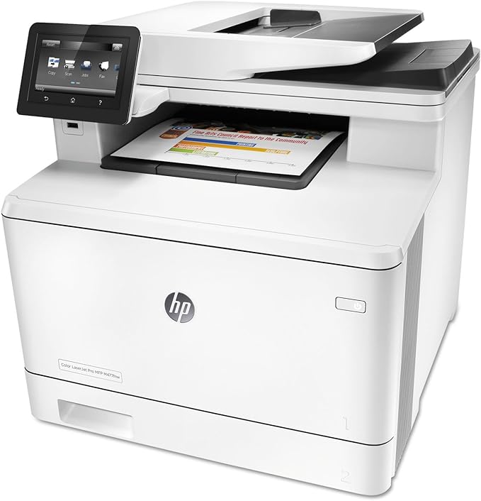 HP LaserJet Pro M477FNW Wireless Color Laser Printer Built-in Ethernet - White Like New