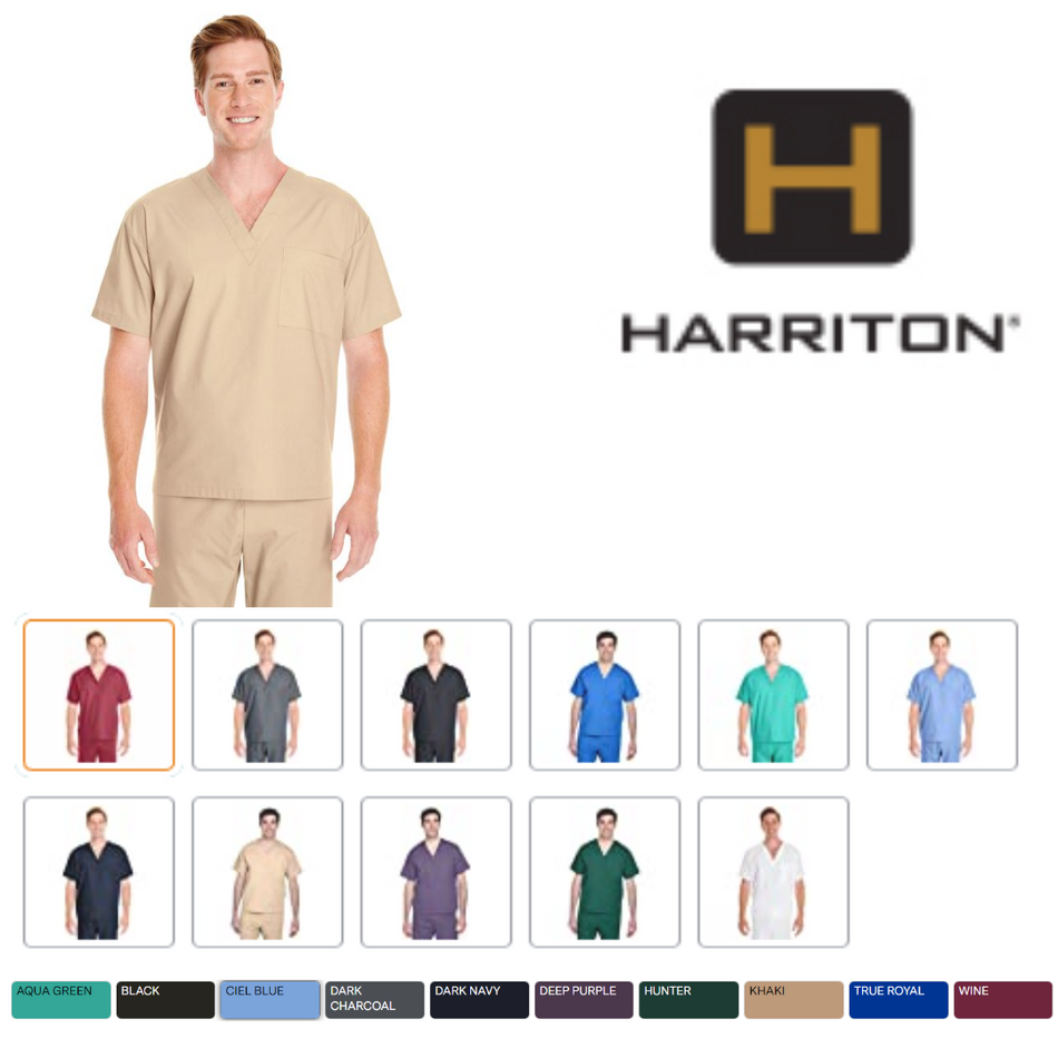 M897 Harriton Adult Restore 4.9 oz. Scrub Top New