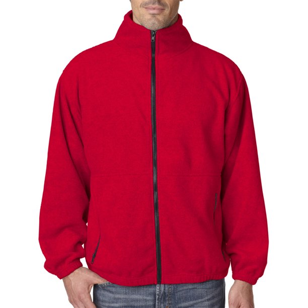 UltraClubs Men's Iceberg Fleece Full-Zip Jacket 8485 New