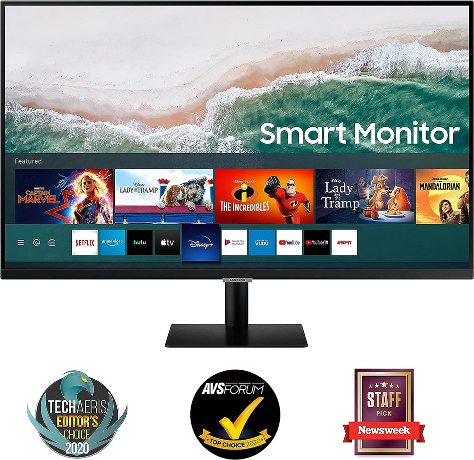 SAMSUNG 32" M7 Smart Monitor And Streaming TV 4K UHD LS32AM702UNXZA - Black Like New