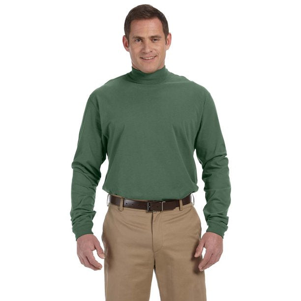 D420 Devon & Jones Sueded Cotton Jersey Mock Turtleneck New