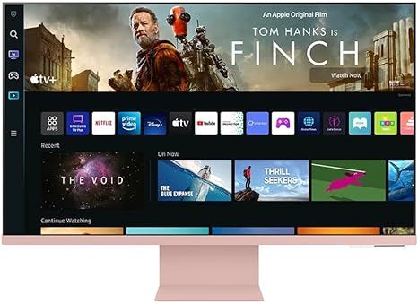 SAMSUNG 32" M80B 4K UHD Smart Monitor Streaming TV LS32BM80PUNXGO - Sunset Pink Like New