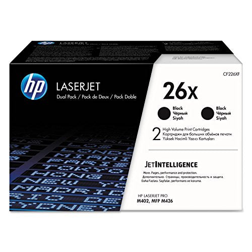 HP 26X Black High-yield Toner Cartridges (2-pack) CF226XD - Black Like New